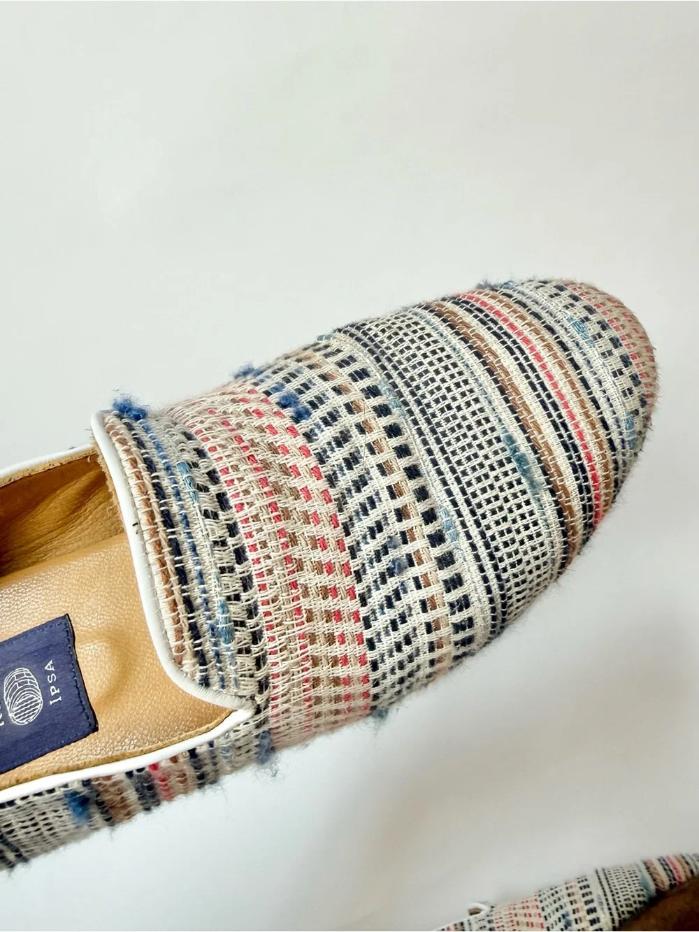 Res Ipsa Men’s Loafers in Woven Pattern
